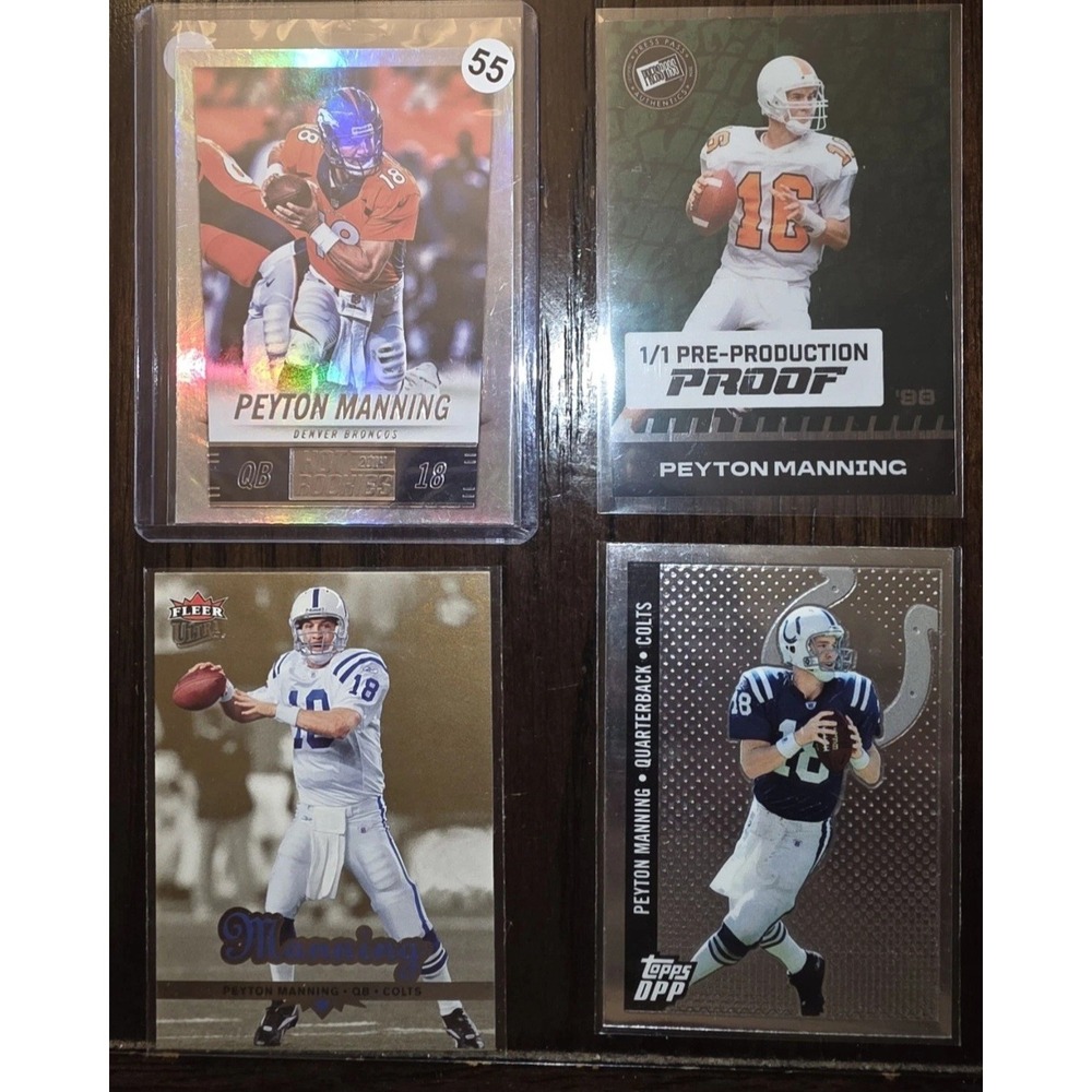Peyton Manning Football Cards‎ Lot Topps Fleer Ultra Score Colts Broncos